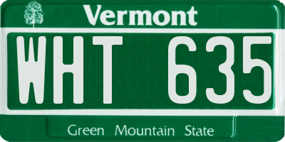 VT license plate WHT635