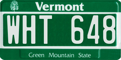 VT license plate WHT648