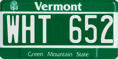 VT license plate WHT652