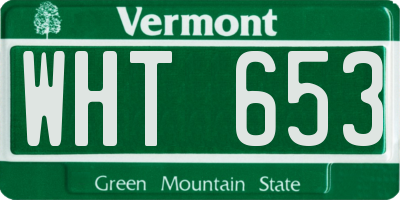 VT license plate WHT653