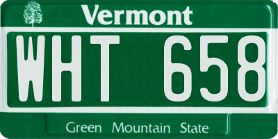 VT license plate WHT658