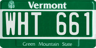 VT license plate WHT661