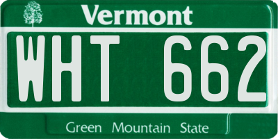 VT license plate WHT662