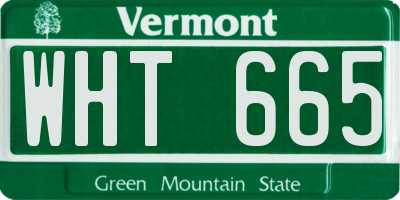 VT license plate WHT665