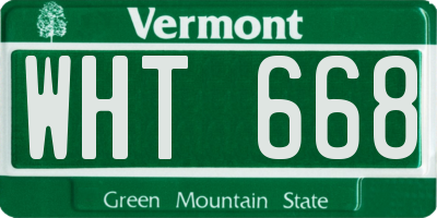 VT license plate WHT668