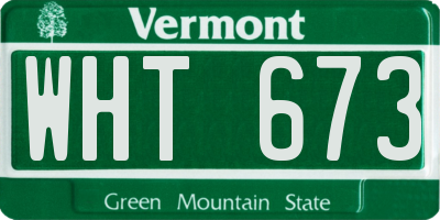 VT license plate WHT673