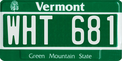 VT license plate WHT681