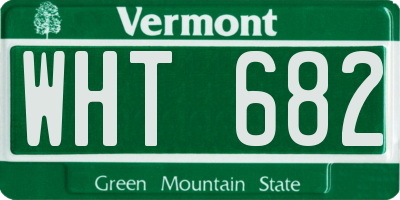 VT license plate WHT682