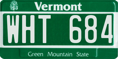 VT license plate WHT684