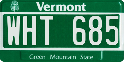 VT license plate WHT685