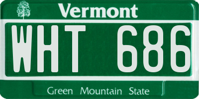VT license plate WHT686