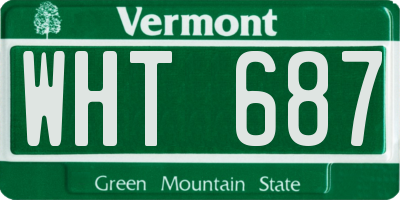 VT license plate WHT687