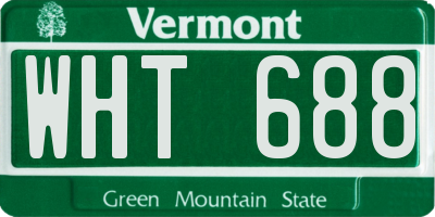 VT license plate WHT688