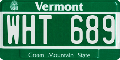 VT license plate WHT689