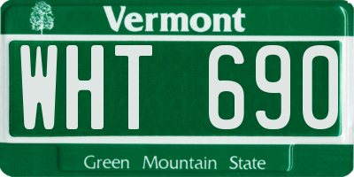 VT license plate WHT690