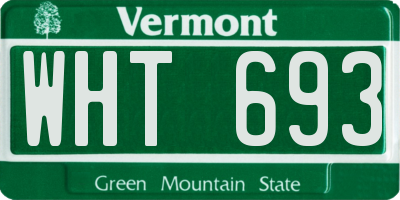 VT license plate WHT693