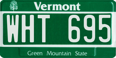 VT license plate WHT695