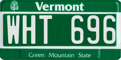 VT license plate WHT696