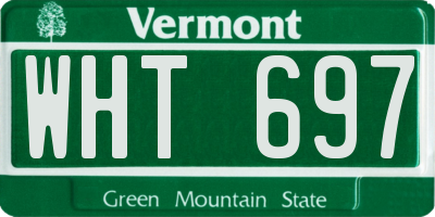 VT license plate WHT697