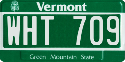VT license plate WHT709