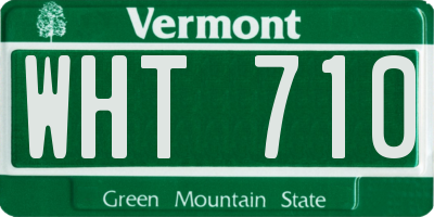 VT license plate WHT710
