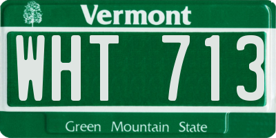 VT license plate WHT713