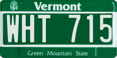VT license plate WHT715