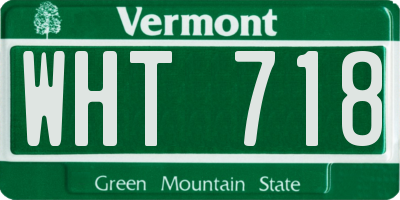 VT license plate WHT718