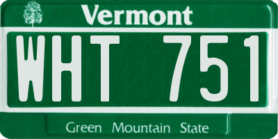 VT license plate WHT751