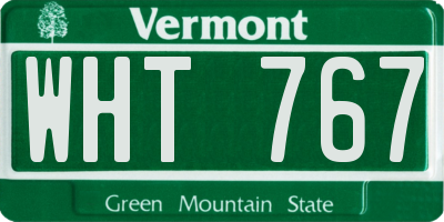 VT license plate WHT767