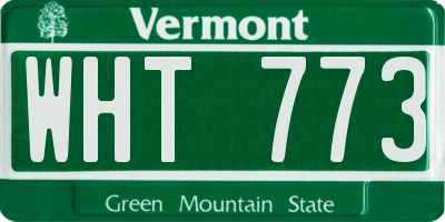 VT license plate WHT773