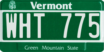 VT license plate WHT775