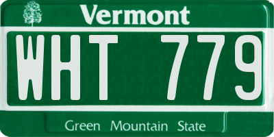 VT license plate WHT779