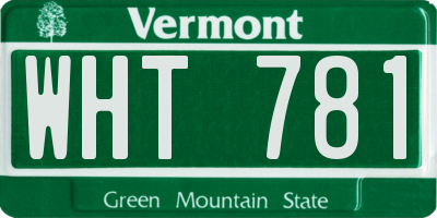 VT license plate WHT781
