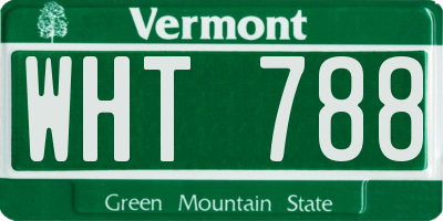 VT license plate WHT788