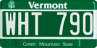VT license plate WHT790