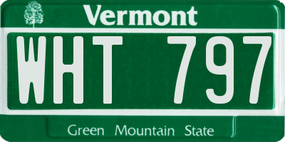 VT license plate WHT797