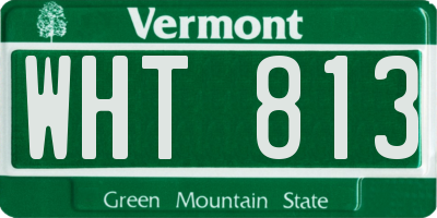 VT license plate WHT813