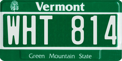 VT license plate WHT814