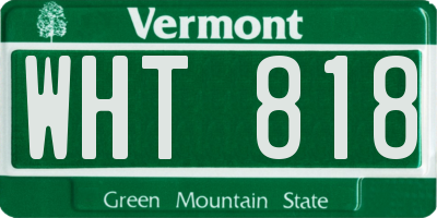 VT license plate WHT818