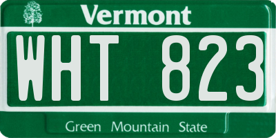 VT license plate WHT823