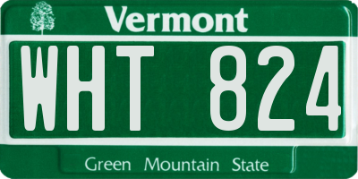 VT license plate WHT824