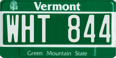 VT license plate WHT844