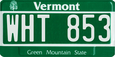 VT license plate WHT853