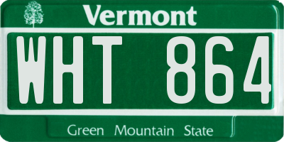 VT license plate WHT864