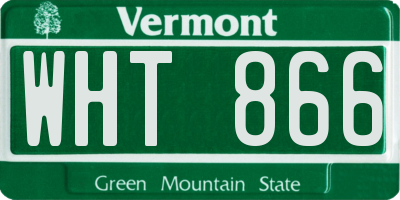 VT license plate WHT866
