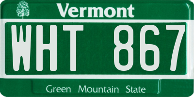 VT license plate WHT867