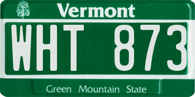 VT license plate WHT873