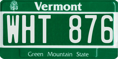 VT license plate WHT876