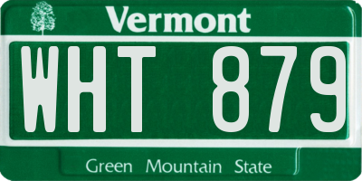 VT license plate WHT879